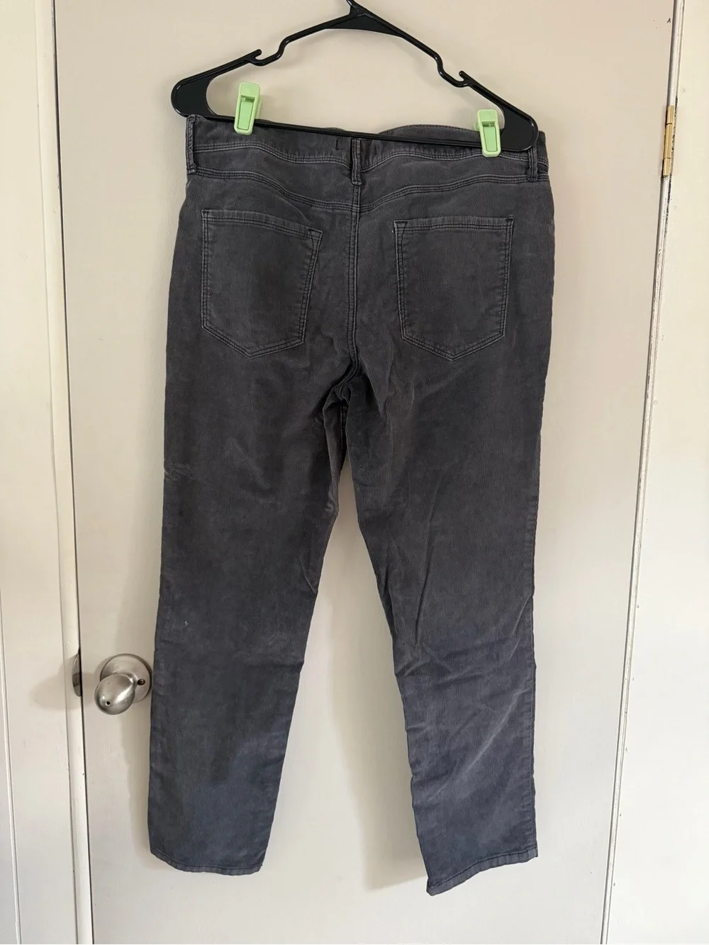 FP Charcoal Gray corduroy straight leg pants
